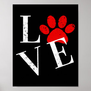 AFFICHE PAW DE CHIEN D'AMOUR TENDANCE