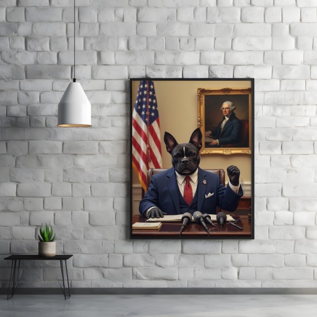 Affiche Paw-litics Matt : Bulldog en charge (Créateur téléchargé)