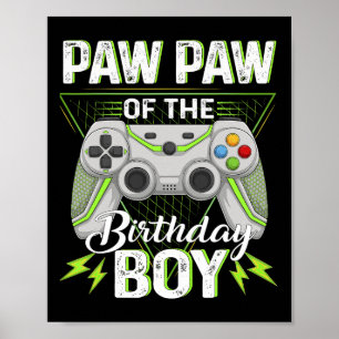 Affiche Paw Of The B day Boy Gamer Boy Game Vidéo Magnifiq