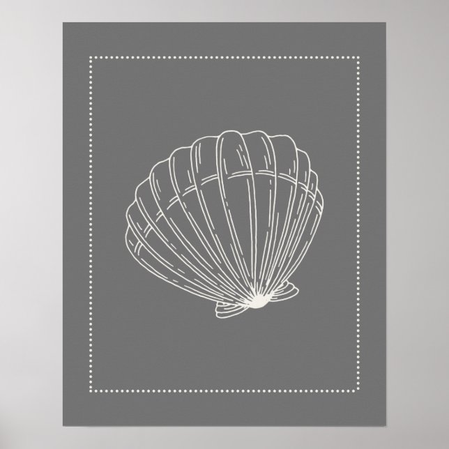 Affiche Paw Shell Lion Style Hamptons (Devant)