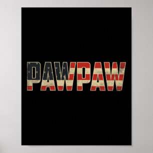 Affiche Pawpaw Drapeau Américain Patriotique Gras Fête des