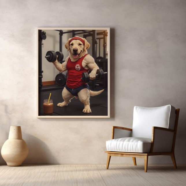 Affiche Paws Pumped: Protein, Reps, Repeat (Créateur téléchargé)