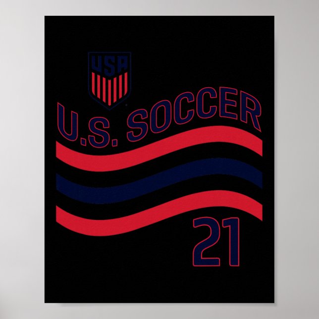 Affiche Paxten Aaronson 21 Blanc Usmnt Sous Licence Offici (Devant)