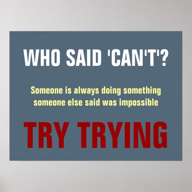 Affiche Payne's Grey White Red Qui dit ne pas pouvoir cite (Devant)