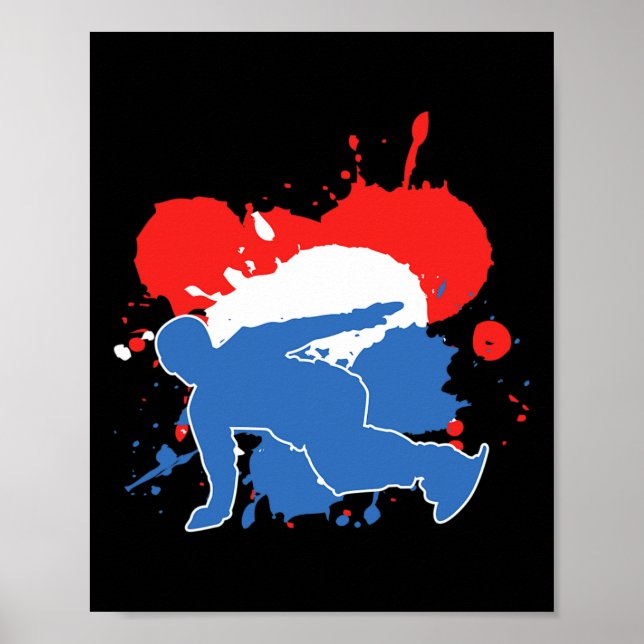 Affiche Pays-Bas Flag Snowboard - Dutch Snowboard (Devant)