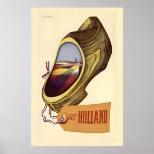 Affiche Pays-Bas Hollande Néerlandais Amsterdam Voyage Vin