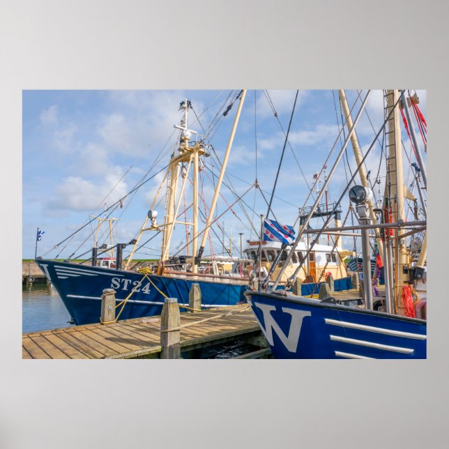 Affiche PAYS-BAS - STAVOREN - MÉDIA AVRIL 2017 : Amarré (Devant)