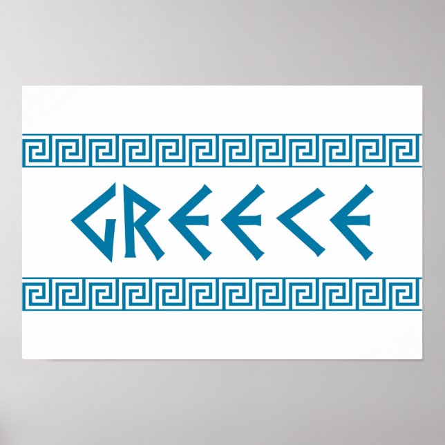 Affiche pays de grèce nom du symbole grec (Devant)