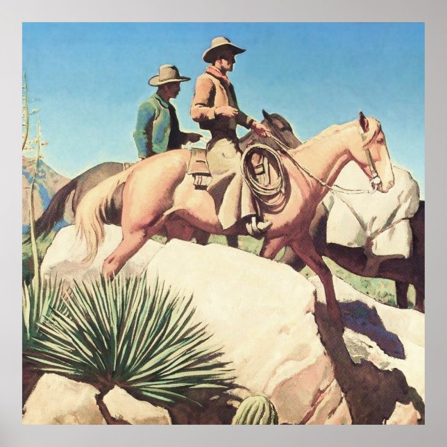 Affiche "Pays de la vache" par Maynard Dixon (Devant)