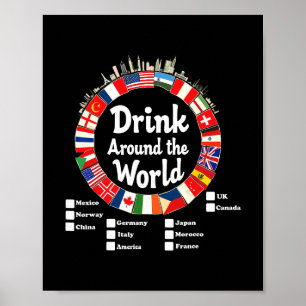 Affiche Pays internationaux de boisson de vacances pour ad