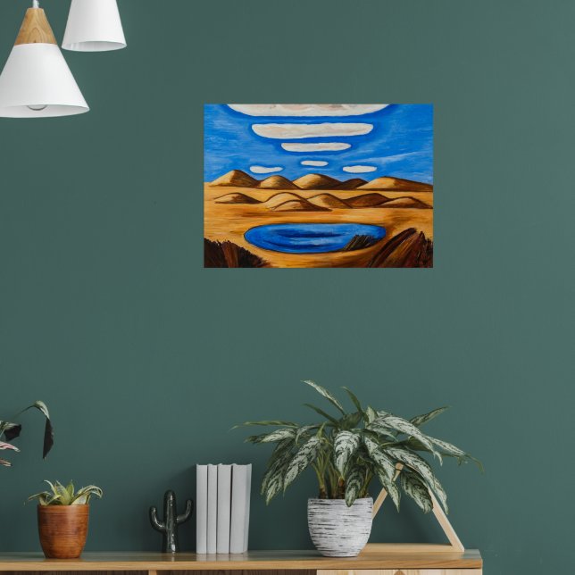 Affiche Pays perdu, Collines de sable pétrolifères, Mexiqu (Salon 1)