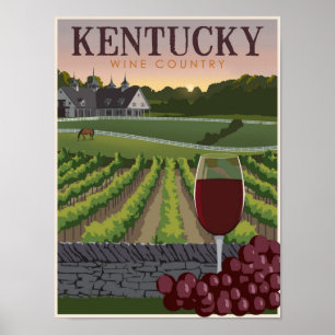 Affiche Pays viticole du Kentucky