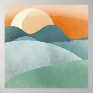Affiche Paysage 3 Dessins Boho Simple Boho Chic Aesthet