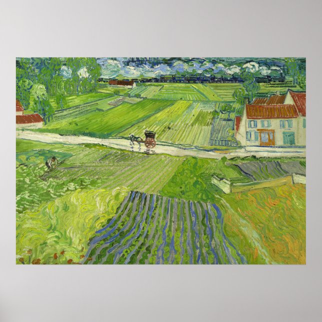 Affiche Paysage à Auvers après la pluie par Vincent van Go (Devant)