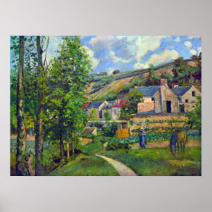 Affiche Paysage à Pontoise par Camille Pissarro