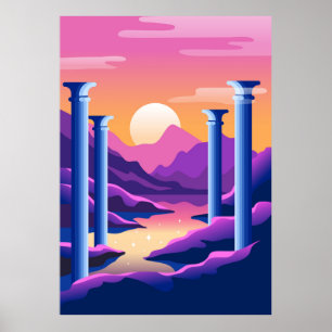 Affiche Paysage Abstrait