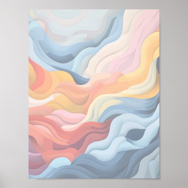 Affiche Paysage Abstrait 2 (Devant)