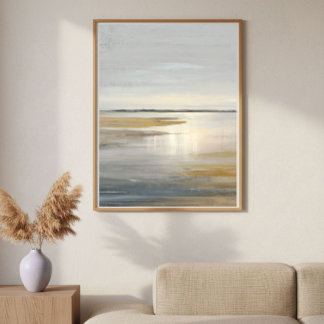 Affiche Paysage Abstrait Minimaliste de Plaines Côtières C