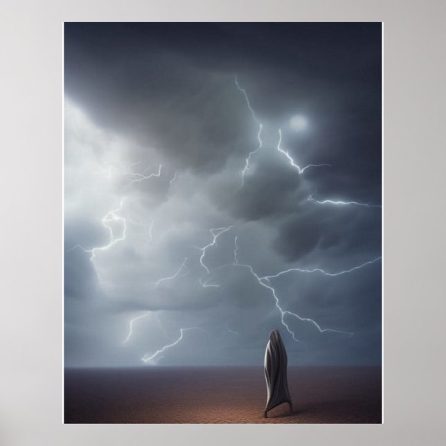 Affiche paysage Abstrait moderne unique surréaliste surréa (Devant)