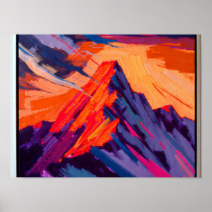 Affiche Paysage Abstrait Motivationnel : Ascension du Somm