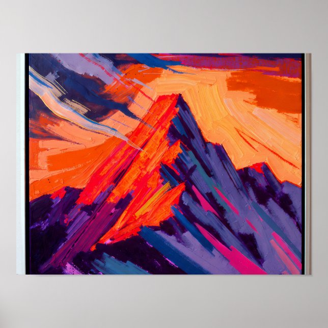 Affiche Paysage Abstrait Motivationnel : Ascension du Somm (Devant)