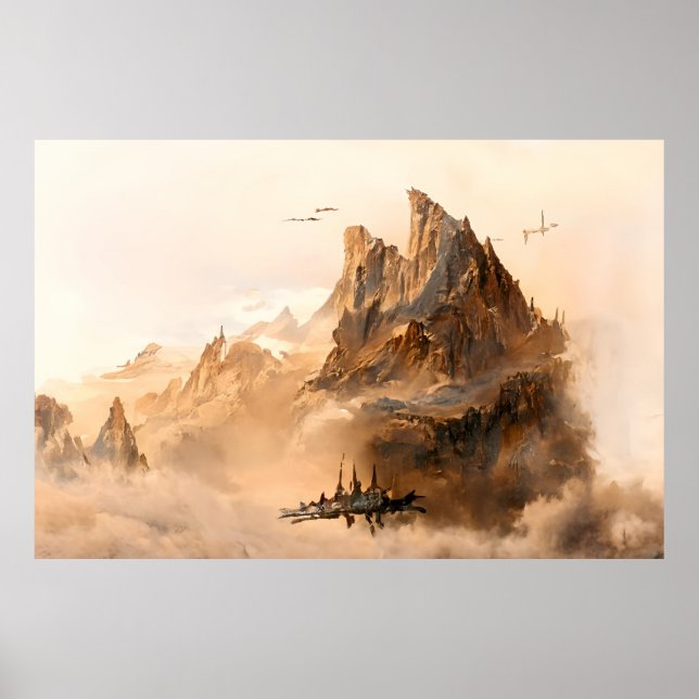 Affiche Paysage Alien dans l'espace extra-atmosphérique |  (Devant)