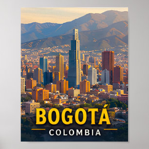 Affiche Paysage andin de Bogotá et esprit colombien