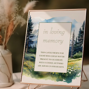 Affiche Paysage aquarelle de mariage en souvenir affectueu