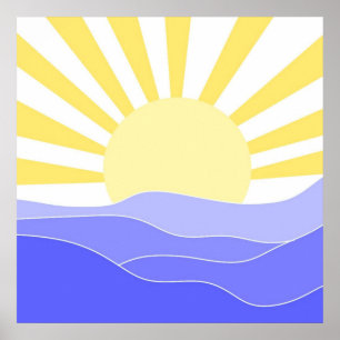 Affiche paysage art abstrait