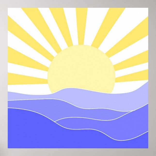 Affiche paysage art abstrait (Devant)