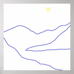 Affiche paysage art abstrait