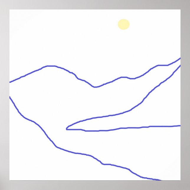 Affiche paysage art abstrait (Devant)