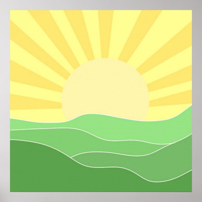 Affiche paysage art abstrait (Devant)