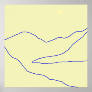 Affiche paysage art abstrait
