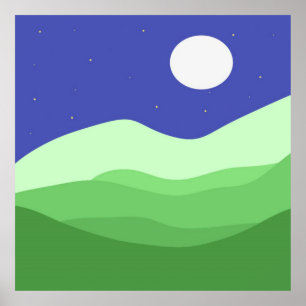 Affiche paysage art abstrait