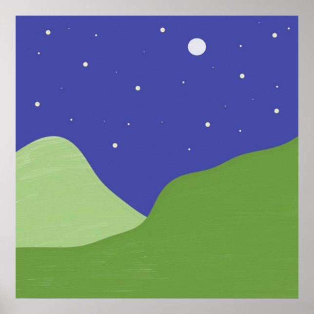 Affiche paysage art abstrait (Devant)