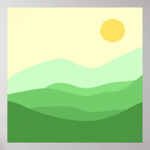 Affiche paysage art abstrait