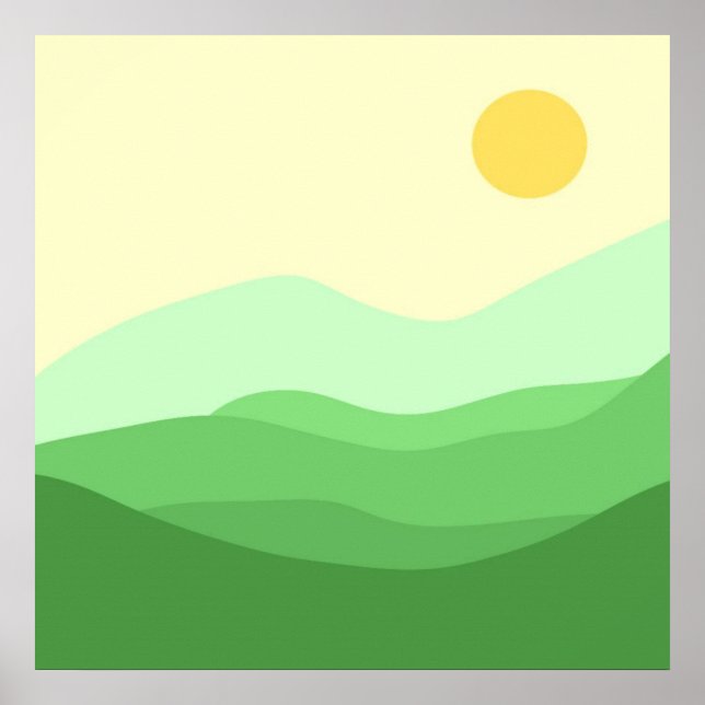 Affiche paysage art abstrait (Devant)