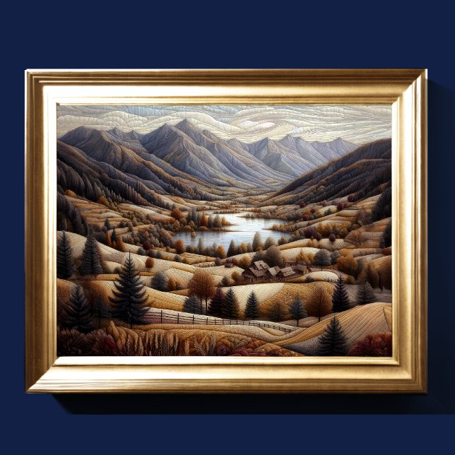 Affiche Paysage artistique Abstrait VI (Créateur téléchargé)