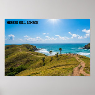 Affiche Paysage artistique du coucher de soleil côtier de