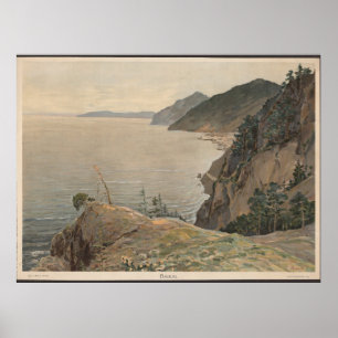 Affiche Paysage artistique du lac Baïkal de 1905 par Churk