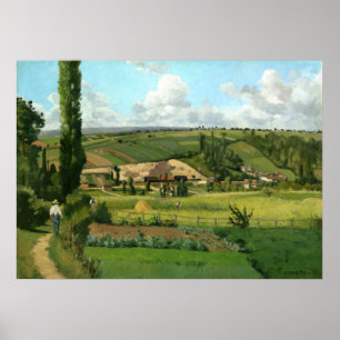 Affiche Paysage aux Pâtis par Camille Pissarro