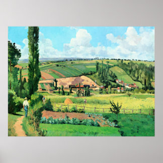 Affiche Paysage aux Patis, Pontoise, oeuvres d'art célèbre