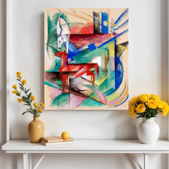 Affiche Paysage avec animaux par Franz Marc (Créateur téléchargé)