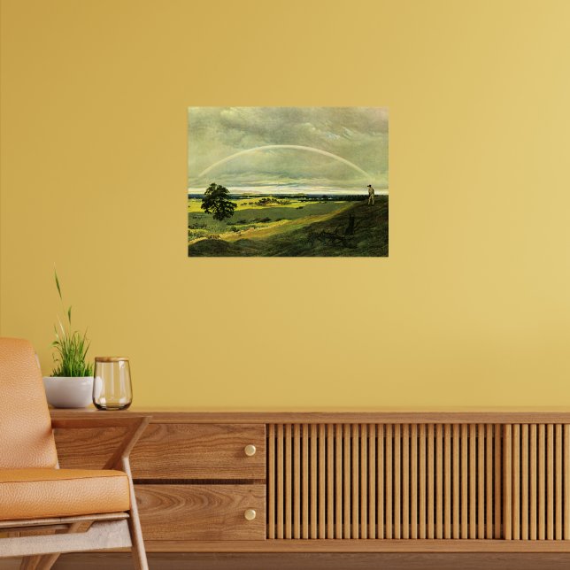 Affiche Paysage avec arc-en-ciel, œuvre d'art célèbre, (Salon 2)