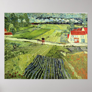 Affiche Paysage avec Carrosse et Train
