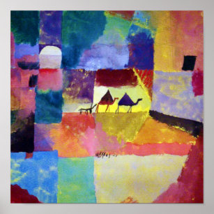 Affiche Paysage avec chameaux, Paul Klee