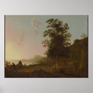 Affiche Paysage avec la fuite en Égypte
