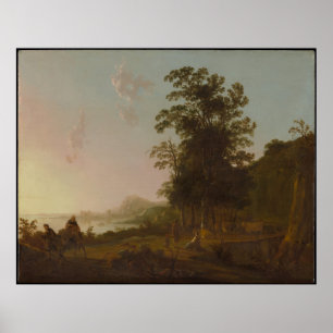 Affiche Paysage avec le vol en Egypte