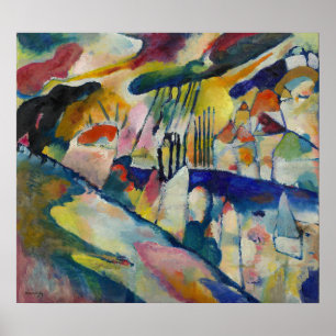 Affiche Paysage avec pluie par Vasily Kandinsky